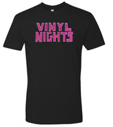 Vinyl Nights Logo in Pink